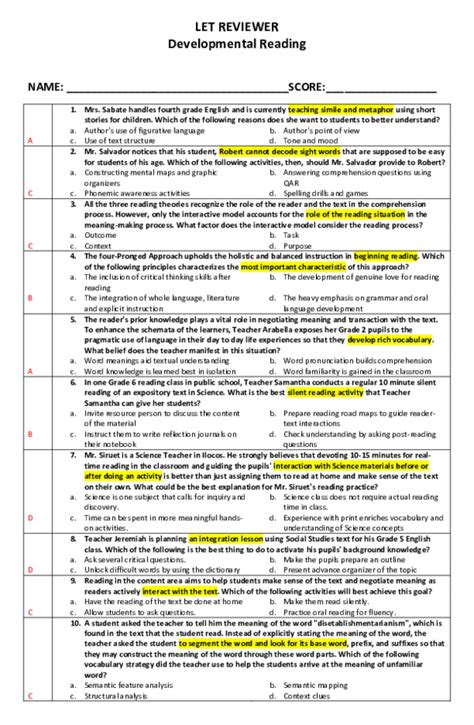 mapeh let reviewer with answer key|LET Reviewer 2022 Gen Ed, Prof Ed, Majorship with .